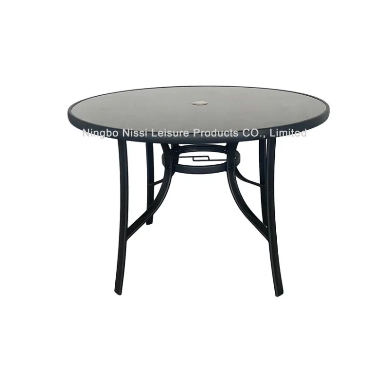Cheap Steel Glass Round Table