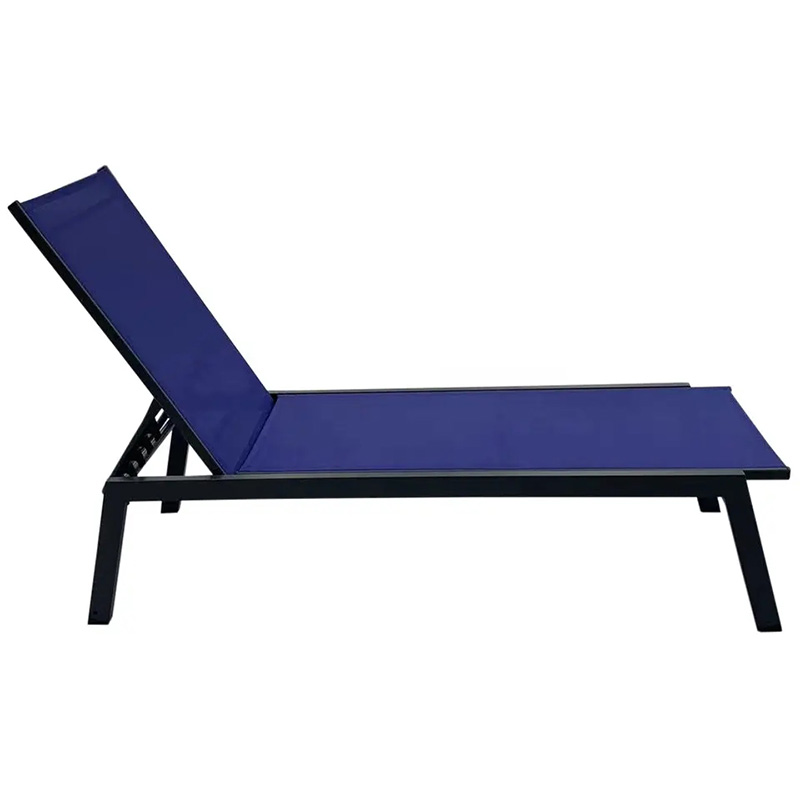 Outdoor Aluminum Garden Sun Lounger Pool Furniture Sunbed Beach Chaise Lounge Sling Patio Day Bed KD