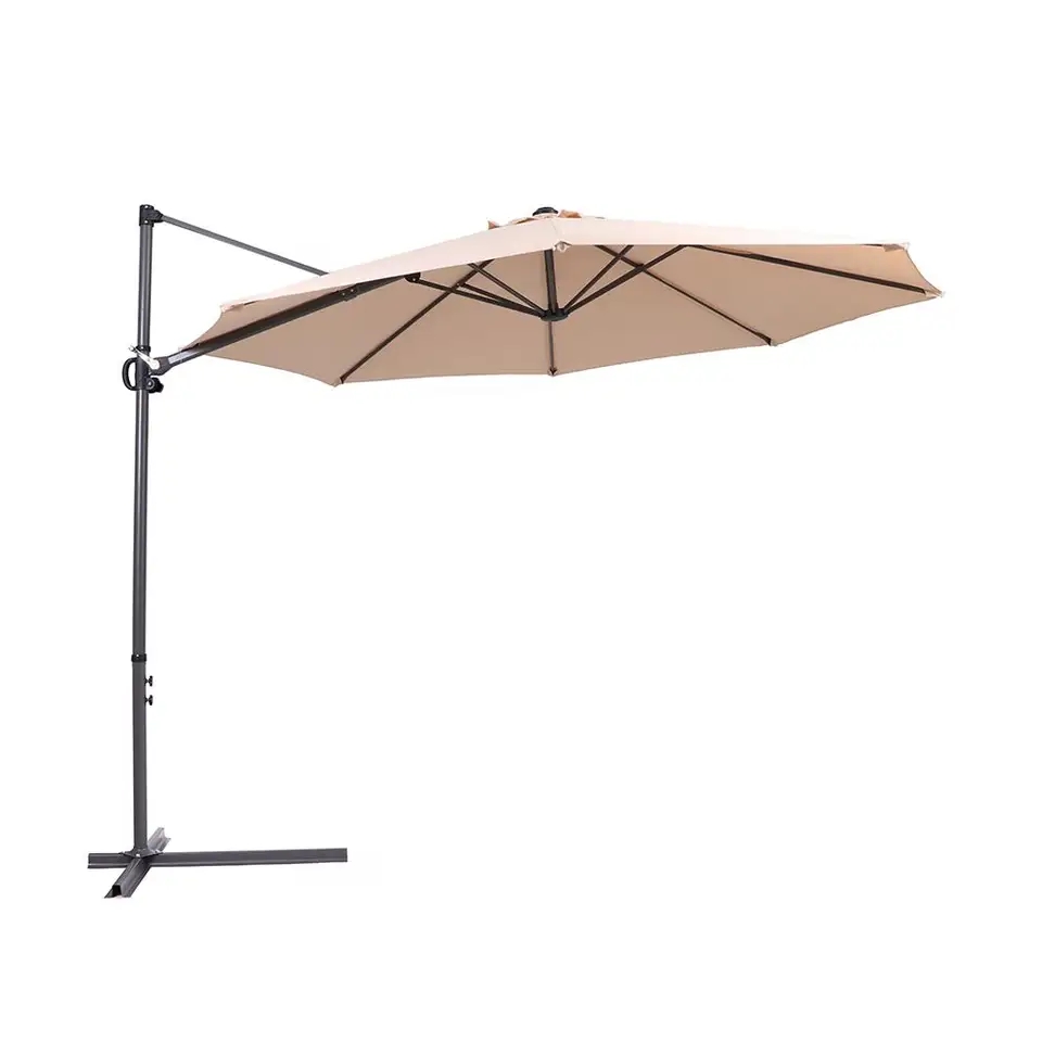 Outdoor Garden 3m Round Banana Cantilever Hanging Parasol Patio Umbrella
