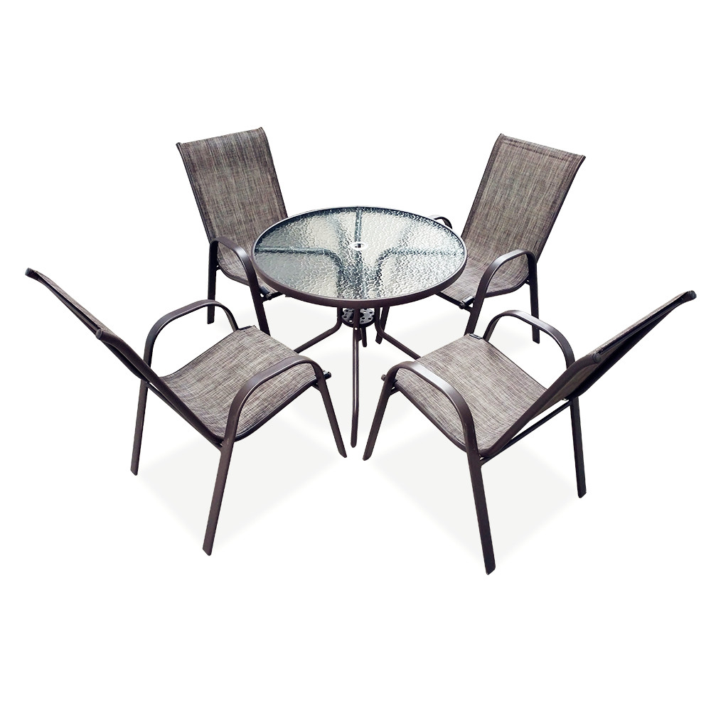 Modern Round Patio Table and Chairs