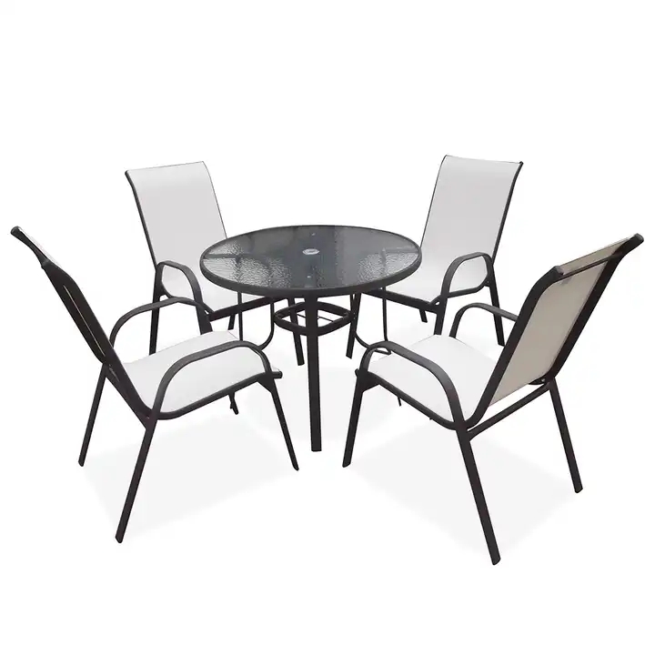 Modern Round Patio Table and Chairs