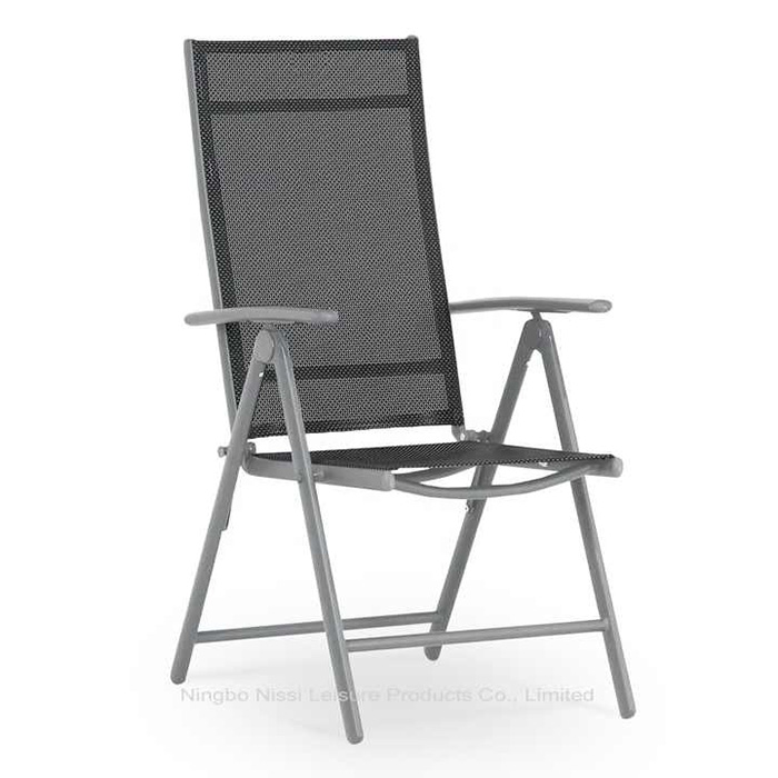 Outdoor Folding Adjustable Recliner Reclining Metal Aluminium Furniture Seat Patio Garden Chair