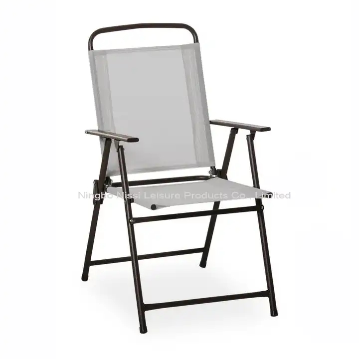 Outdoor Foldable Folding Metal Teslin Iron Steel Bistro Patio Garden Chair