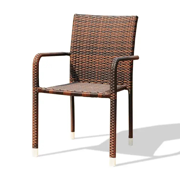 Outdoor Garden Plastic PE Rattan / Wicker Arm Chairs