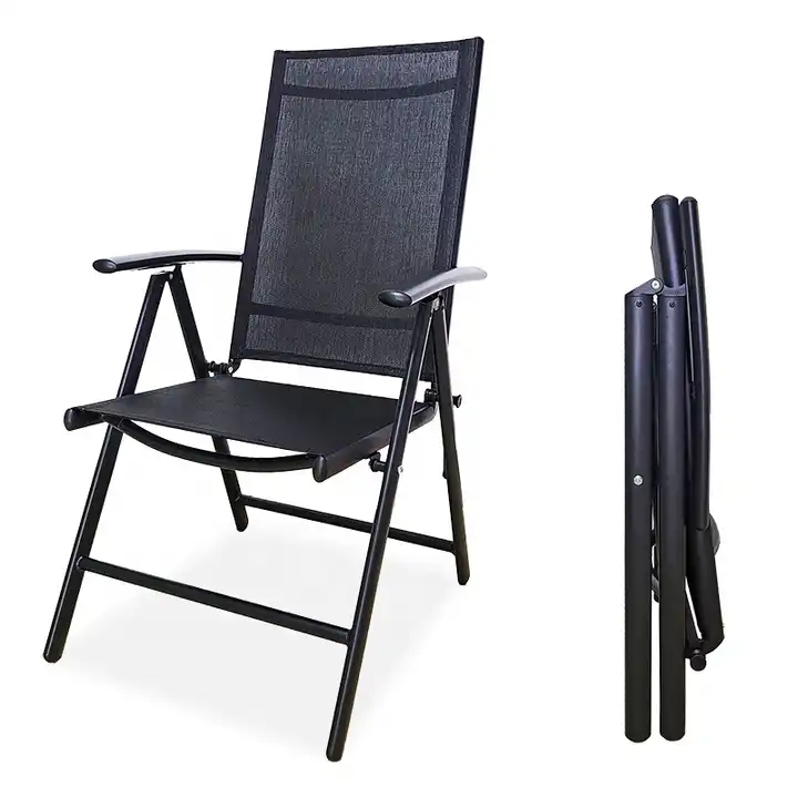 7 Position Adjustable Folding Outdoor Metal Aluminium Garden Patio Folding Chair