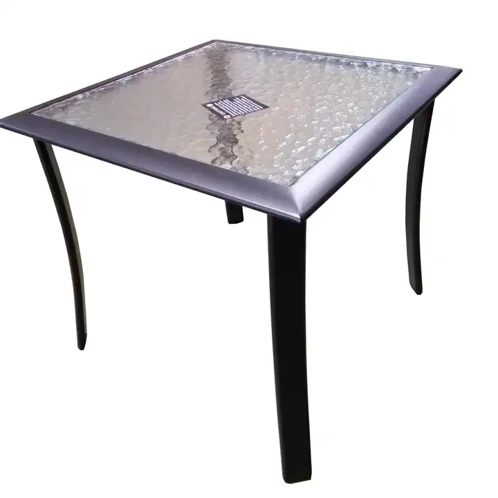 Outdoor Garden Metal Aluminum Glass Patio Pool Furniture Side Table Small Table Coffee Table