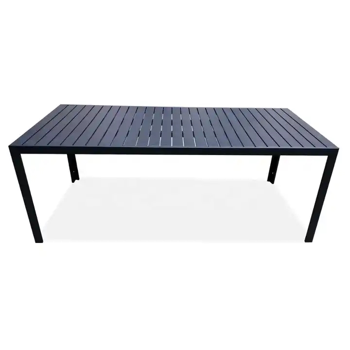Outdoor Plastic wood WPC Aluminium Aluminum Garden Patio Table