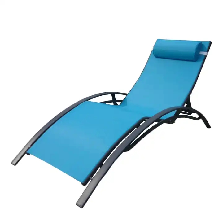 Morden Outdoor Beach Garden Patio Pool Hotel KD Metal Aluminium Chaise Lounge Chair Sun Bed Sun Loungers