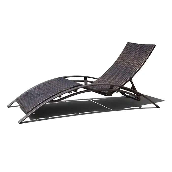 Outdoor Hotel Swimming Pool Aluminium Rattan Wicker Beach Patio Garden Sun Lounger Sunbed Chaise Lounge Chair